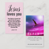 , kleine Christelijke kaart Contactkaartje (Voorkant / Achterkant)