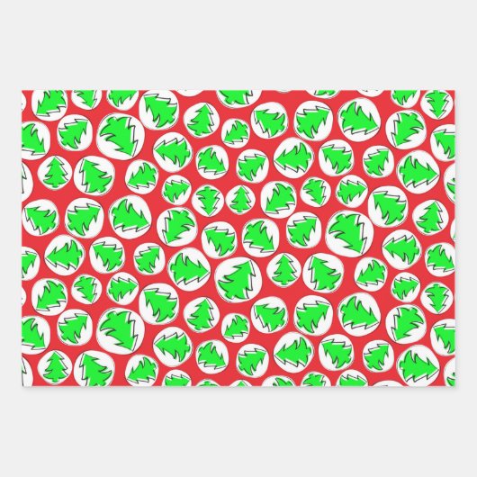 KLEINE CHRISTMAS TREES INPAKPAPIER VEL (Voorkant)