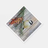 Kleine cichorei op Barn Board Achtergrond Servet (Hoek)