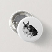 Kleine cirkel, grote oren ronde button 3,2 cm (Voorkant /achterkant)