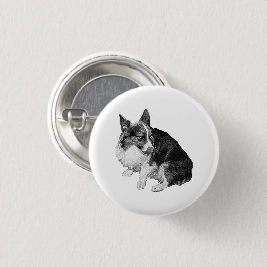 Kleine cirkel, grote oren ronde button 3,2 cm (Voorkant /achterkant)