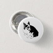 Kleine cirkel, grote oren ronde button 3,2 cm (Voorkant /achterkant)