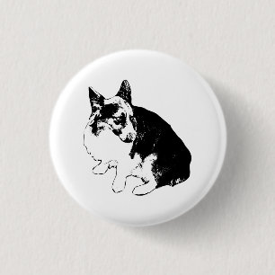 Kleine cirkel, grote oren ronde button 3,2 cm