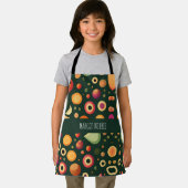 Kleine cirkels geel zwart geometrisch patroon schort (Insitu)