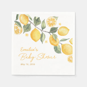 Kleine Citroen Citrus Baby Shower Aangepast Servet