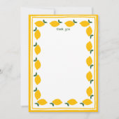 Kleine Citroenen Aangepaste Bruidsdouche Bedankkaart (Voorkant)