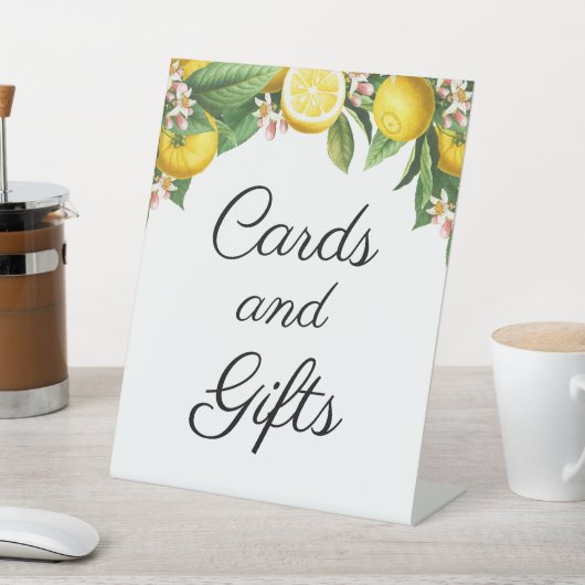 Kleine Citrus Baby shower Kaarten Cadeaus Reclamebord Met Voetstuk (Insitu)