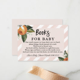 Kleine clementineboeken met cutie-Baby shower voor Notitiekaartje