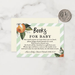 Kleine clementineboeken met cutie-Baby shower voor Notitiekaartje