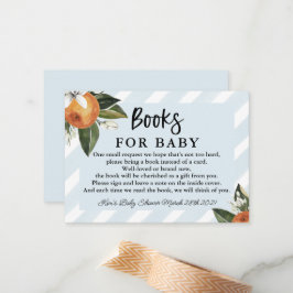 Kleine clementineboeken met cutie-Baby shower voor Notitiekaartje