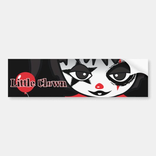 Kleine clown bumpersticker (Voorkant)