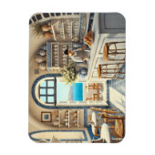 Kleine coffeeshop in Santorini Magneet (Verticaal)