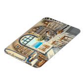 Kleine coffeeshop in Santorini Magneet (Linkerzijde)