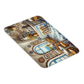 Kleine coffeeshop in Santorini Magneet (Rechterzijde)