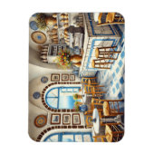 Kleine coffeeshop in Santorini Magneet (Verticaal)