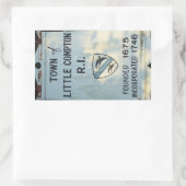 Kleine Compton, RI Opgericht teken Rechthoekige Sticker (Tas)