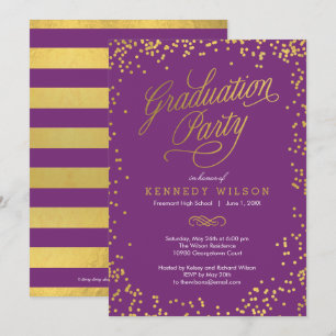 Kleine Confetti EDITABLE COLOR Graduparty Kaart