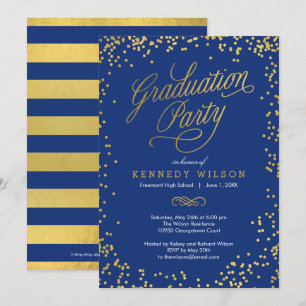 Kleine Confetti EDITABLE COLOR Graduparty Kaart