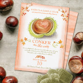 Kleine conker hart waterverf baby shower aankondiging