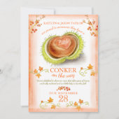 Kleine conker hart waterverf zwangerschap aankondiging (Voorkant)