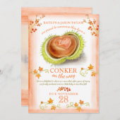 Kleine conker hart waterverf zwangerschap aankondiging (Voorkant / Achterkant)