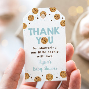 Kleine Cookie Blue Boy Baby shower Dank u Cadeaulabel