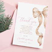 Kleine Cookie Bow Baby shower Dank u kaart