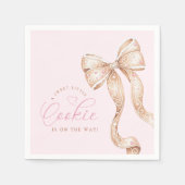 Kleine Cookie Bow Baby shower servetten (Voorkant)