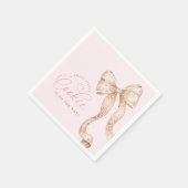 Kleine Cookie Bow Baby shower servetten (Hoek)