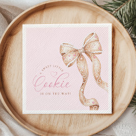 Kleine Cookie Bow Baby shower servetten