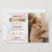 Kleine Cookie Boy Baby shower Foto Kaart (Voorkant)