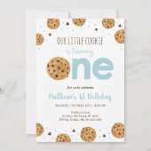 Kleine Cookie Boy Eerste Verjaardag Kaart (Voorkant)
