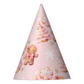 Kleine Cookie Gingerbread Man meisje Verjaardag Feesthoedjes (Voorkant)