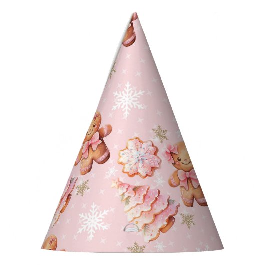 Kleine Cookie Gingerbread Man meisje Verjaardag Feesthoedjes (Links)