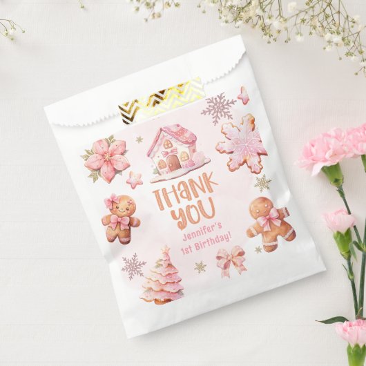 Kleine Cookie Kerstmis Verjaardag Dank u Bedankzakje (Gezegeld)