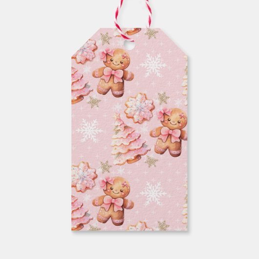 Kleine Cookie Kerstmis Verjaardag Dank u Cadeaulabel (Achterkant)