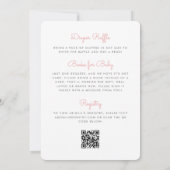 Kleine Cookie Macaron QR Code Roze Baby Shower Kaart (Achterkant)
