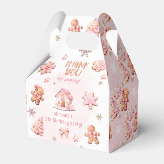 Kleine Cookie Oh wat een leuke kerstverjaardag Bedankdoosjes (Voorkant Zijde)