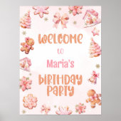 Kleine Cookie Oh Wat leuk Kerstwelkom Poster (Voorkant)