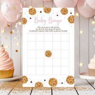 Kleine Cookie Roze Meisje Baby shower Bingo Game