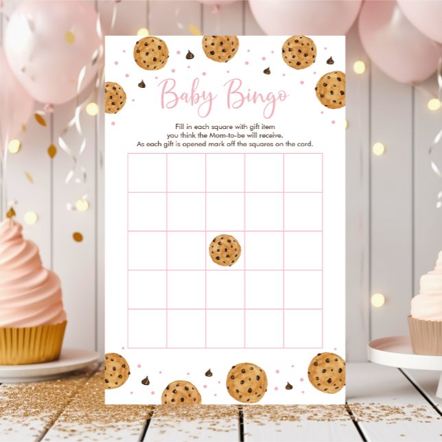 Kleine Cookie Roze Meisje Baby shower Bingo Game (Creator heeft geüpload)