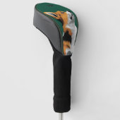Kleine Corgi op Groene Achtergrond Golfheadcover (Schuin)