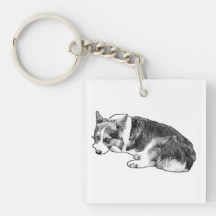 Kleine Corgi, Trouw Tegeltje Sleutelhanger