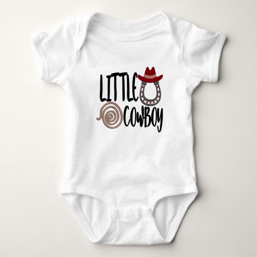 Kleine Cowboy Baby Body Romper (Voorkant)