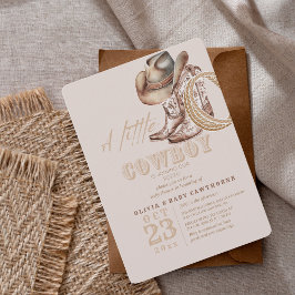 Kleine Cowboy Baby Meisje douche Genderneutraal Kaart