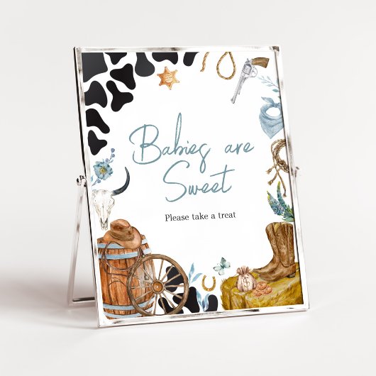 Kleine Cowboy Baby shower Baby's zijn lief Poster