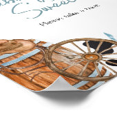 Kleine Cowboy Baby shower Baby's zijn lief Poster (Hoek)