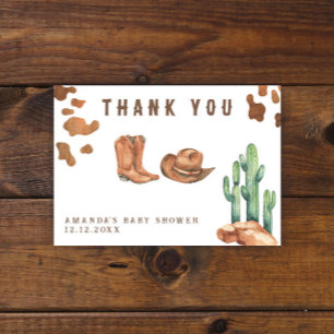 Kleine Cowboy Baby Shower Bedankt