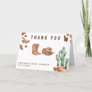 Kleine Cowboy Baby Shower Bedankt