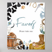 Kleine Cowboy Baby shower gunsten Poster (Voorkant)